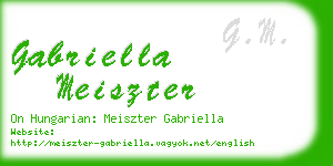 gabriella meiszter business card